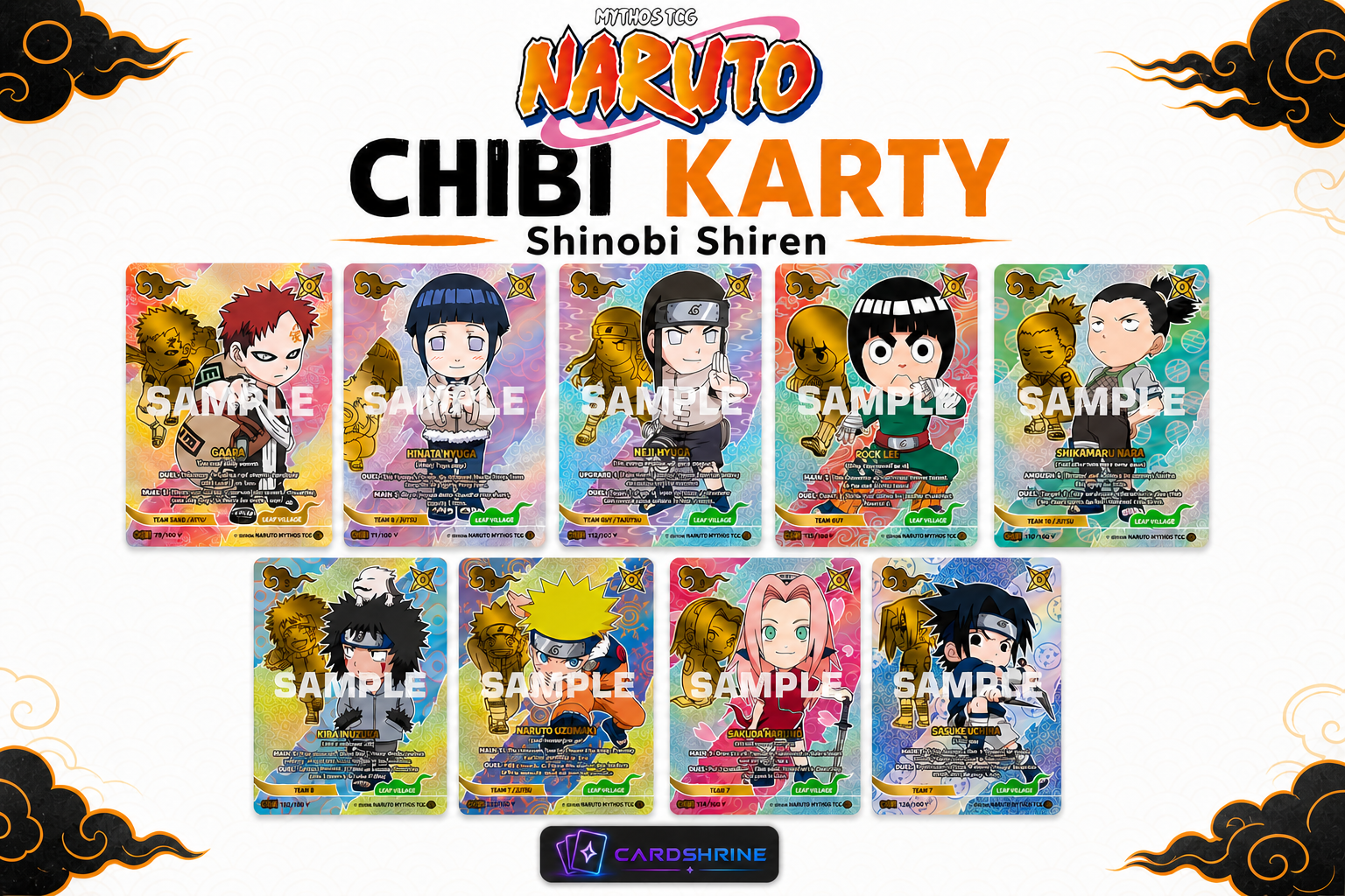 Deväť predstavených Chibi kariet Naruto Mythos Shinobi Shiren